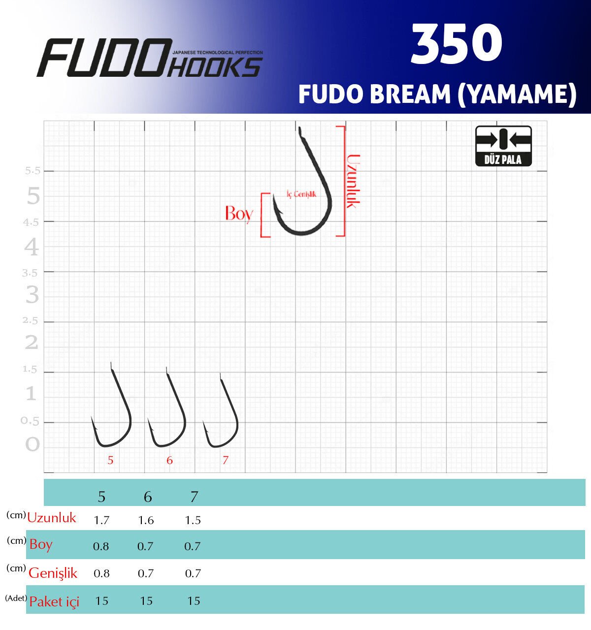3504 FUDO BREAM (YAMAME) #5 KIRMIZI 14P