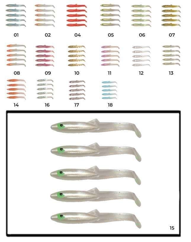 Captain 3595 Elegant 35cm Silikon Zargana 5li Paket Suni Yem 15