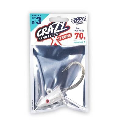 Fiiish CSE220 CSE538 1 Tete Plombee X-Strong 70gr Blanc/Oeil Jighead