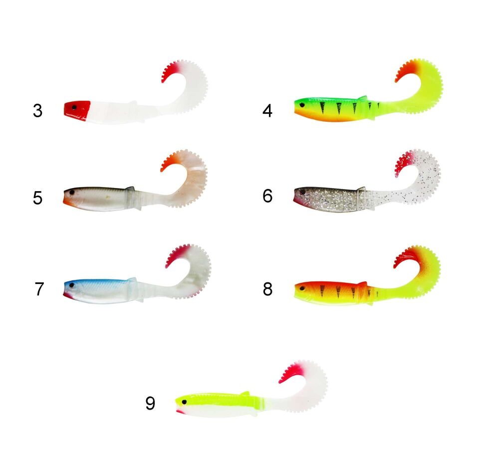 Captain 3571 Taifun Soft 10cm Levrek Silikonu 5li Paket Suni Yem 9