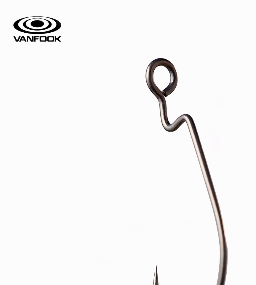 VANFOOK WORM-48F LARGE EYE FS BK 6P #2