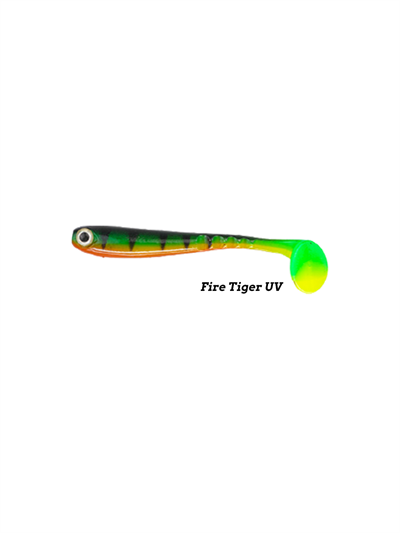 Fujin Bomb Shad 85mm Slikon Balık UV Fire Tiger