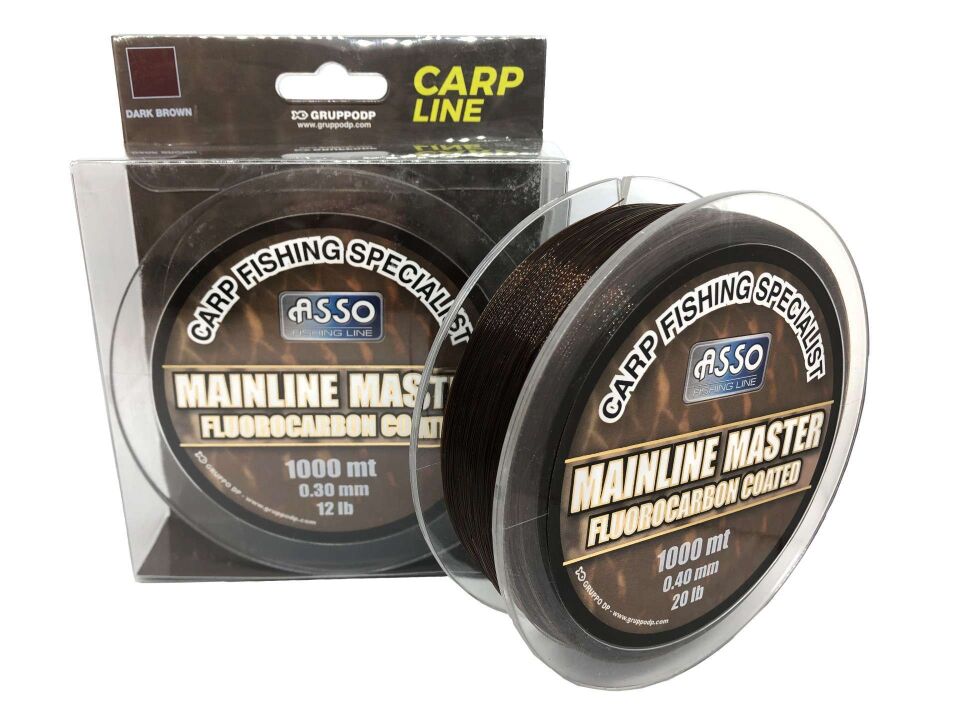 Asso Mainline Master Carp FC COATED 1000mt Carp Line Dark Brown