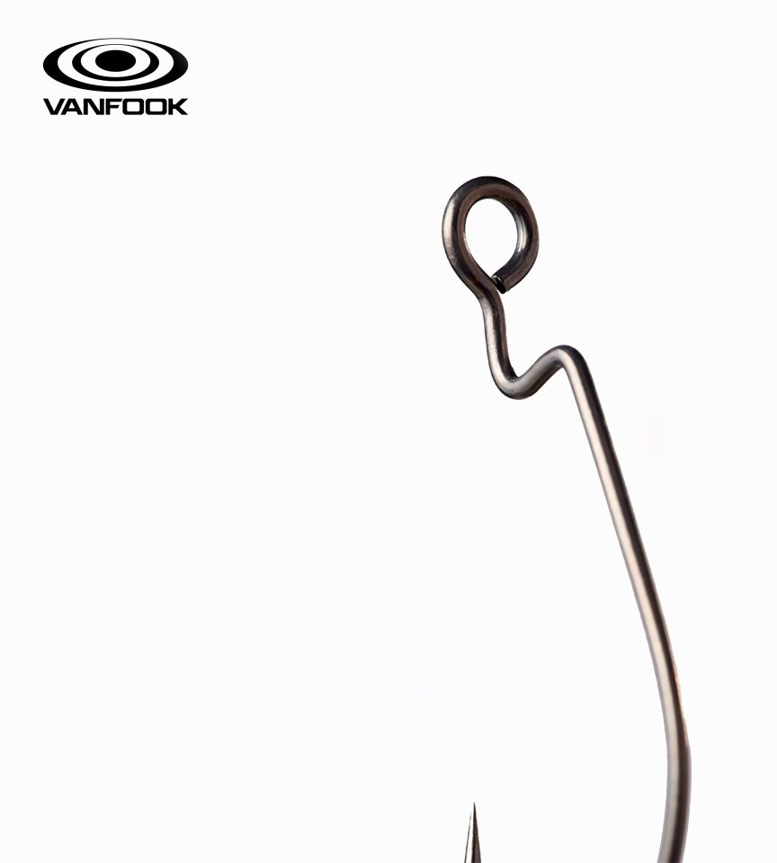 VANFOOK WORM-55B FLAT NS BLACK 6P #2/0