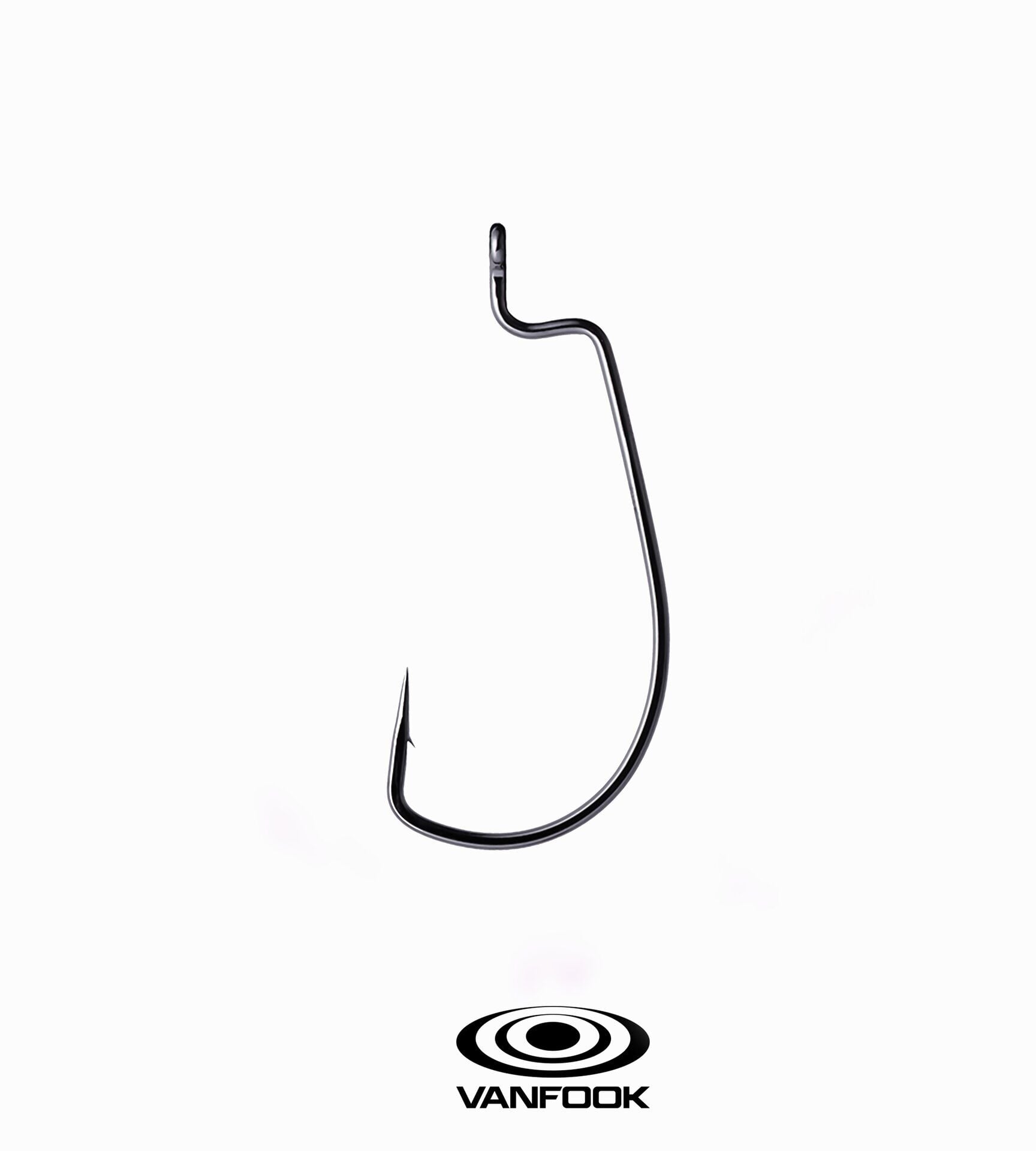 VANFOOK WORM-55B FLAT NS BLACK 5P #4/0