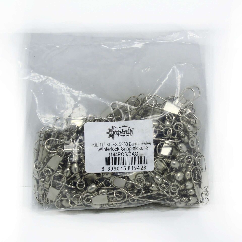 Captain 5230 Kilitli Klips 144lü Paket Nikel