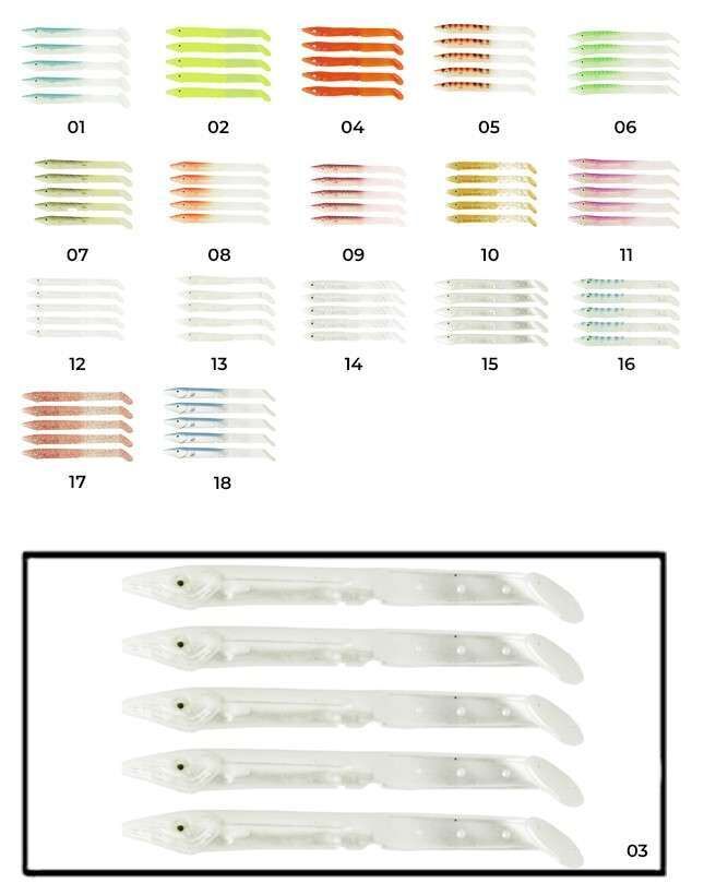 Captain 3598 Elegant 10cm Silikon Zargana 5li Paket Suni Yem 03