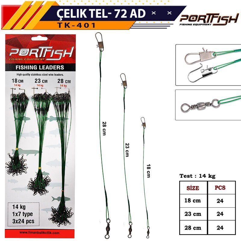 Portfish Çelik Tel Kartela 72 Li
