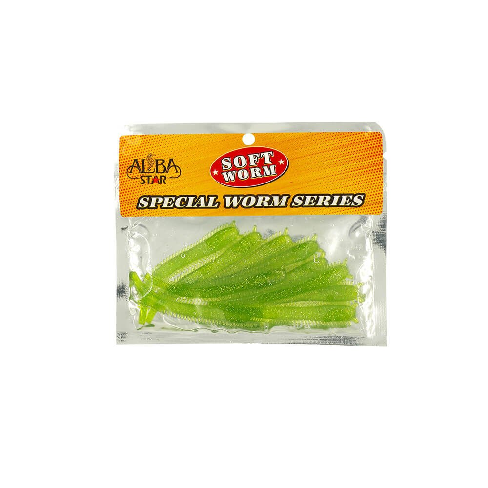 Albastar Special Worm Sahte Kurt YEŞİL - 7CM