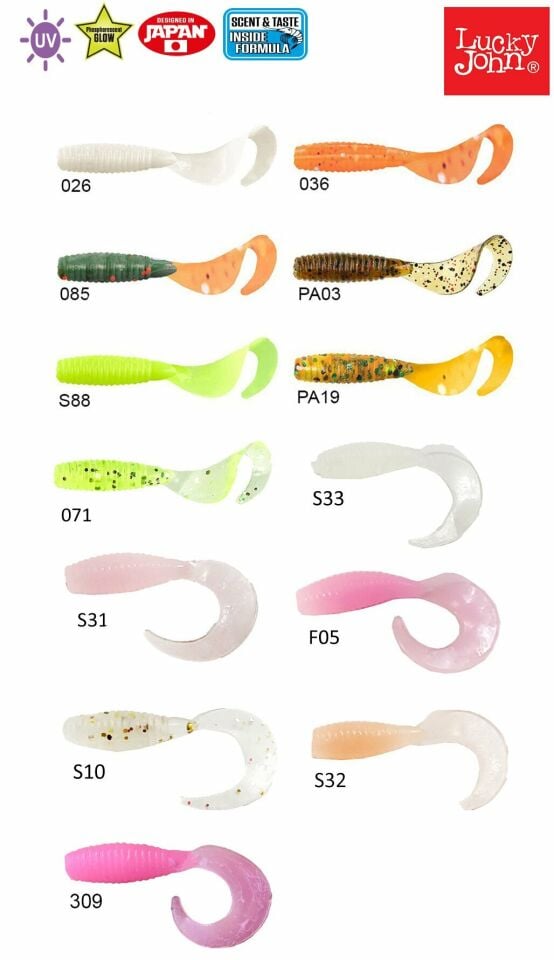 Lucky John Micro Grub 1'' (2.5 cm) Silikon Yem 15P