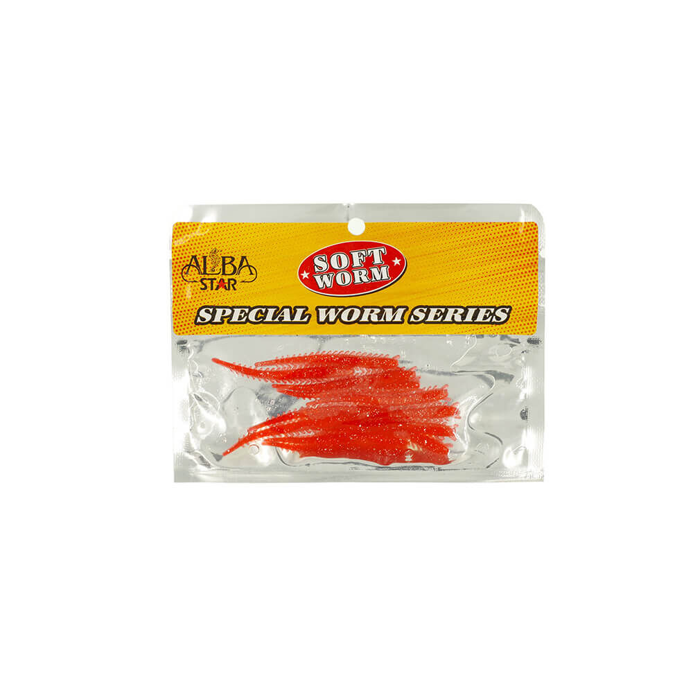 Albastar Special Worm Sahte Kurt KIRMIZI - 7CM