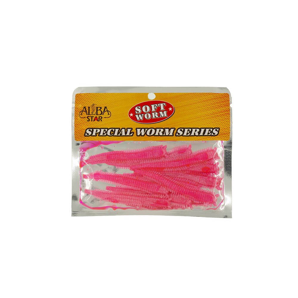 Albastar Special Worm Sahte Kurt 7CM - Pembe
