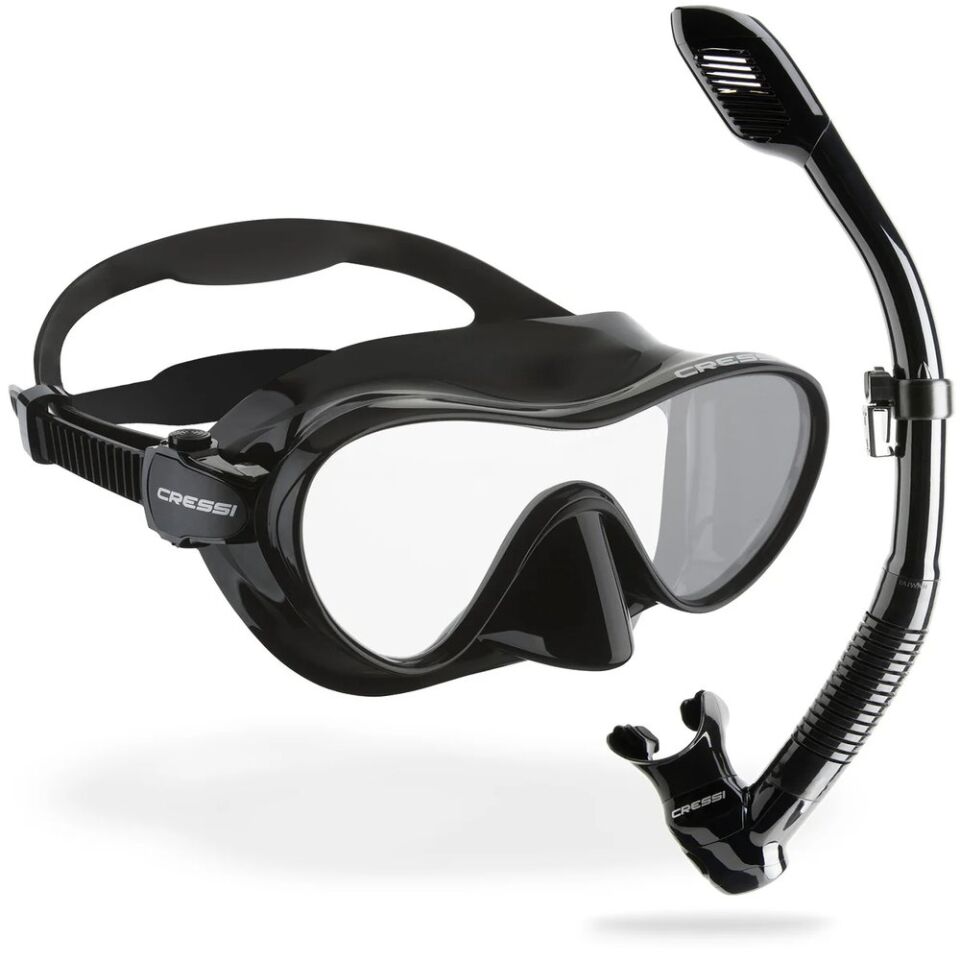 Cressi F1 Black + Dry Maske Şnorkel Seti