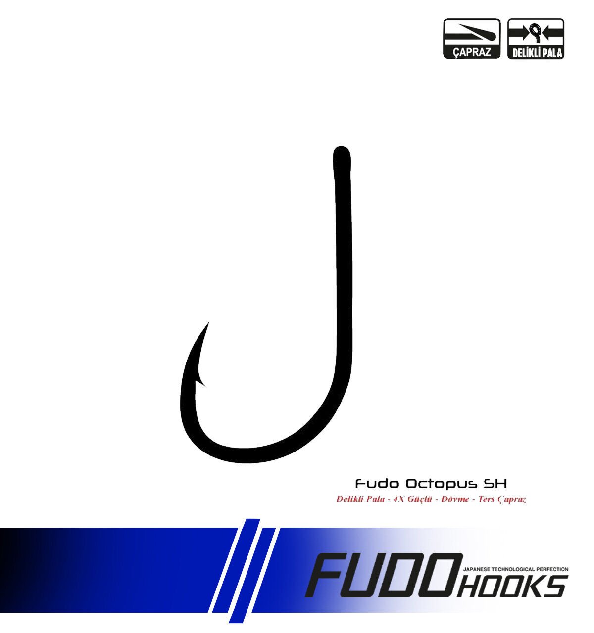 7001 FUDO OCTOPUS SH #2/0 BLACK NIKEL 6P
