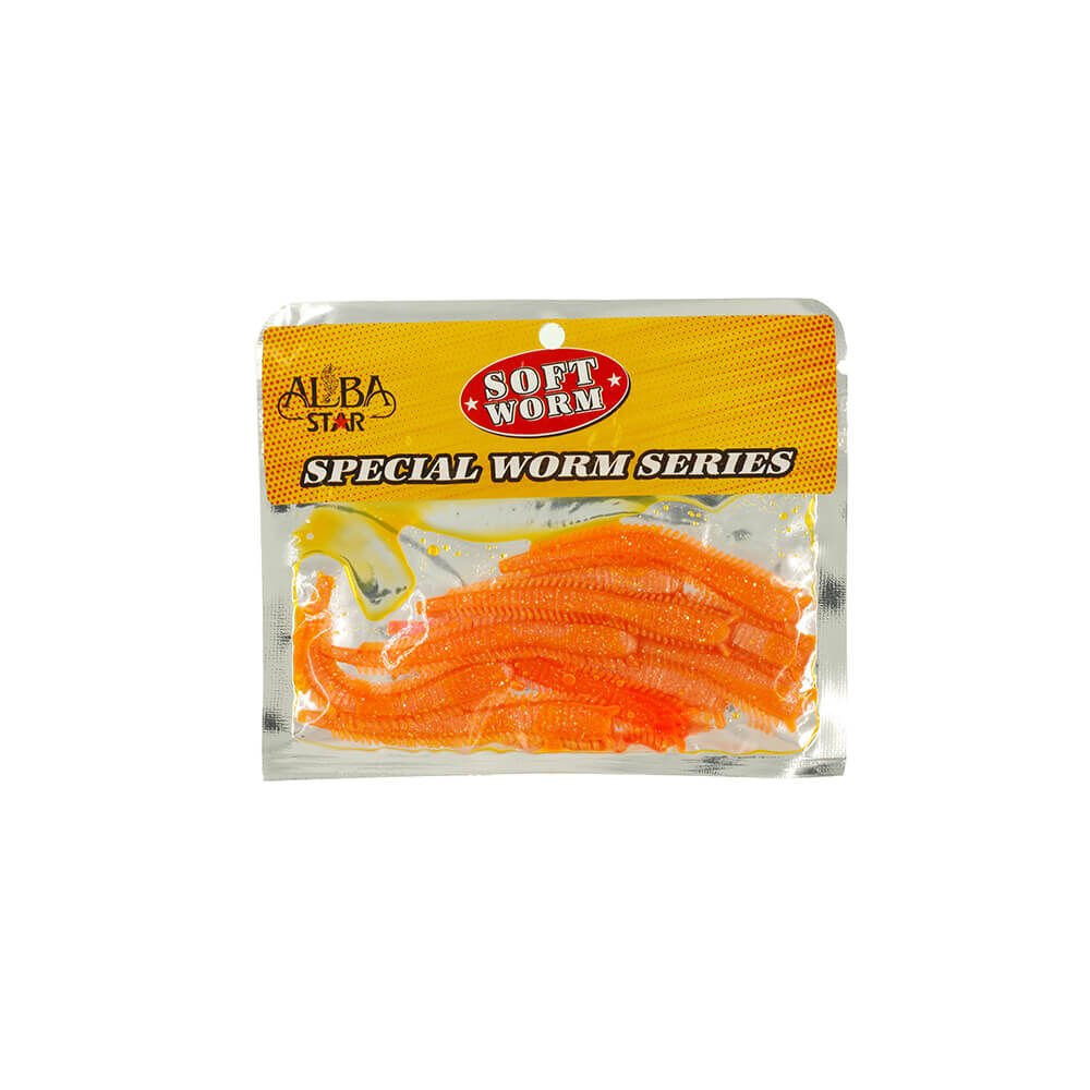Albastar Special Worm Sahte Kurt 5CM - Turuncu