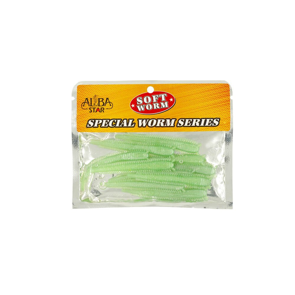 Albastar Special Worm Sahte Kurt 5CM - GLOW