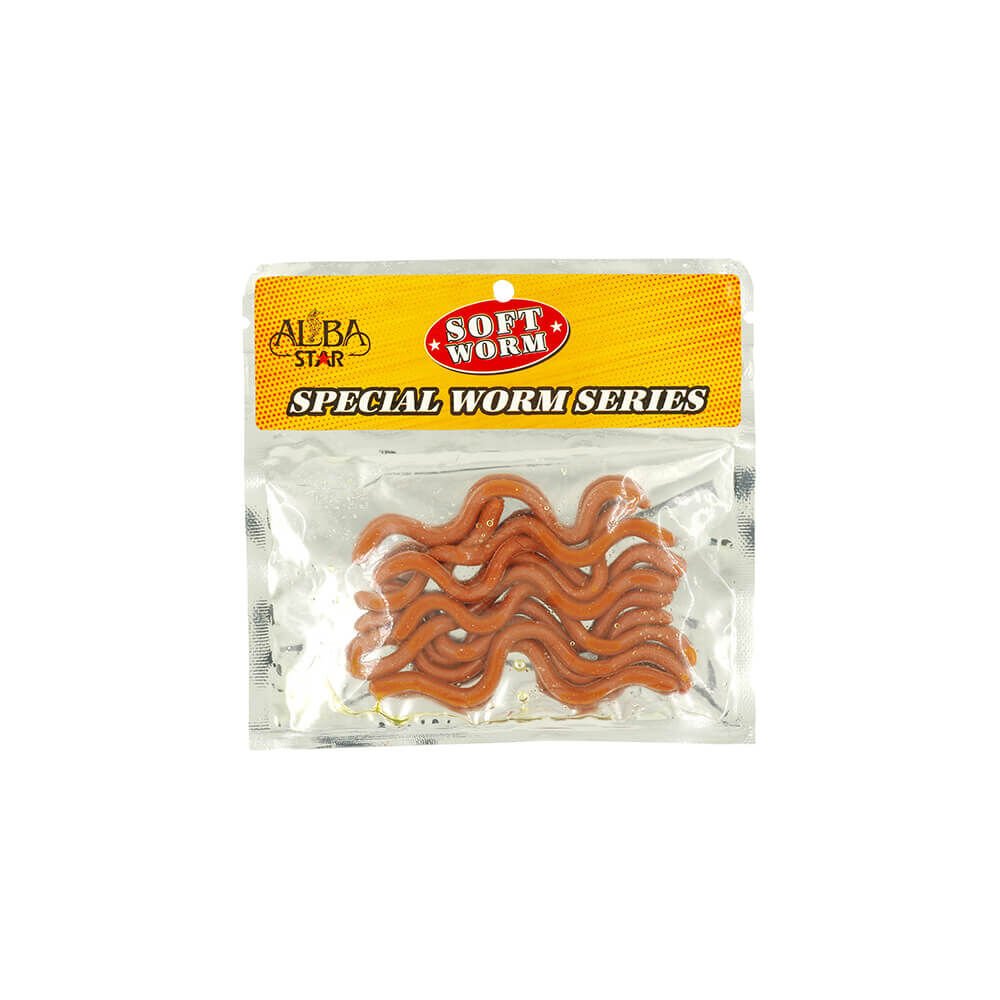 Albastar Soft Special Worm Sahte Kurt KIRMIZI - 10CM