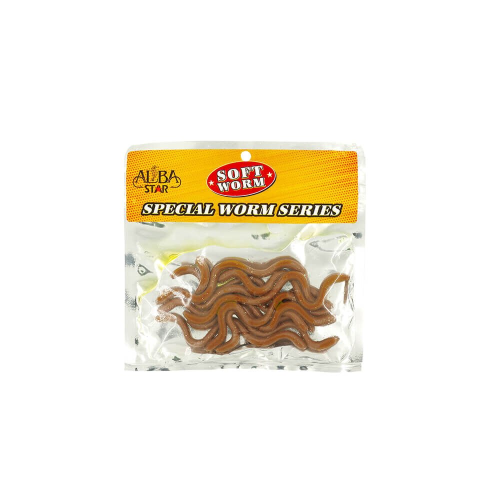 Albastar Soft Special Worm Sahte Kurt 10CM - Kahverengi
