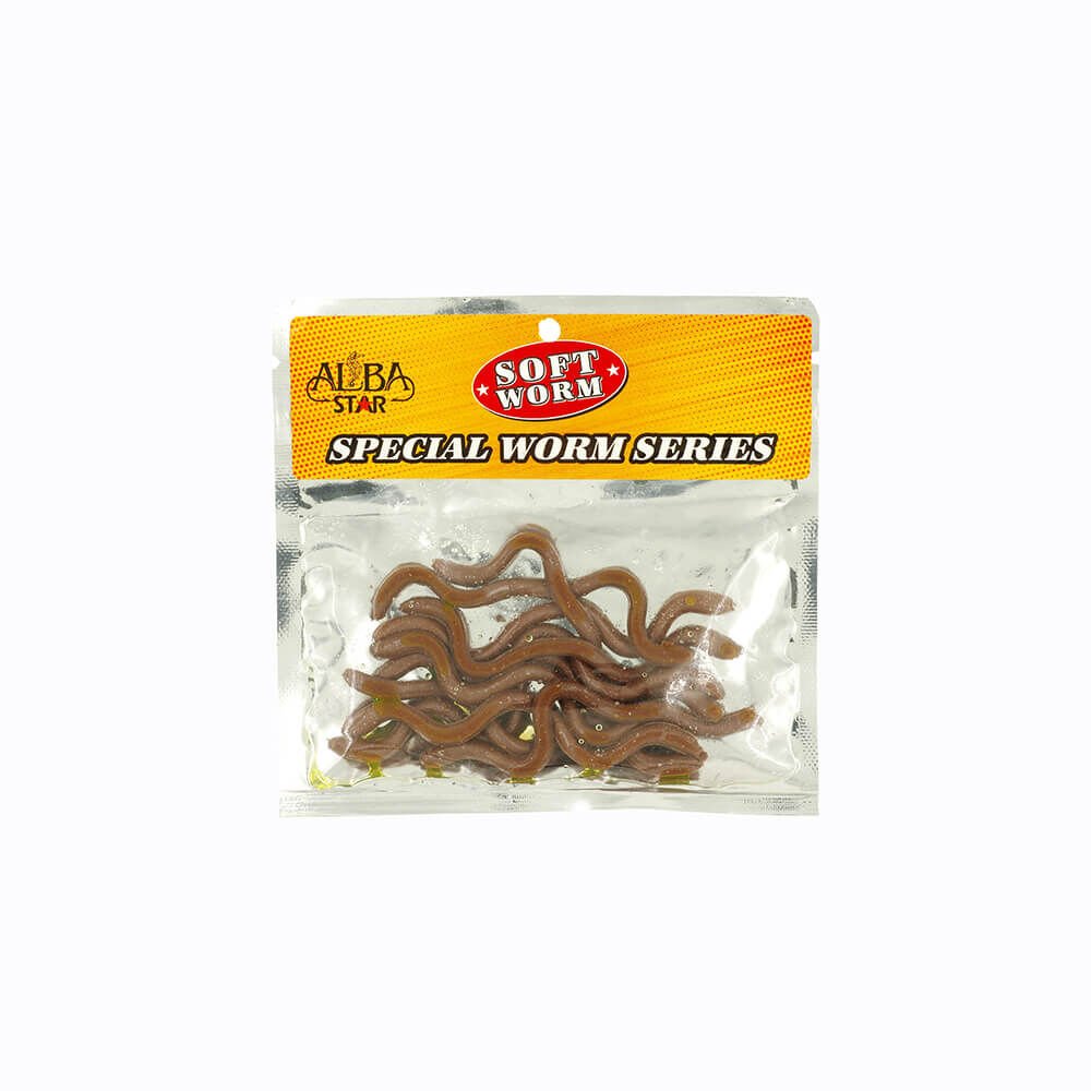 Albastar Soft Special Worm Sahte Kurt 10CM - KOYU KAHVERENGİ