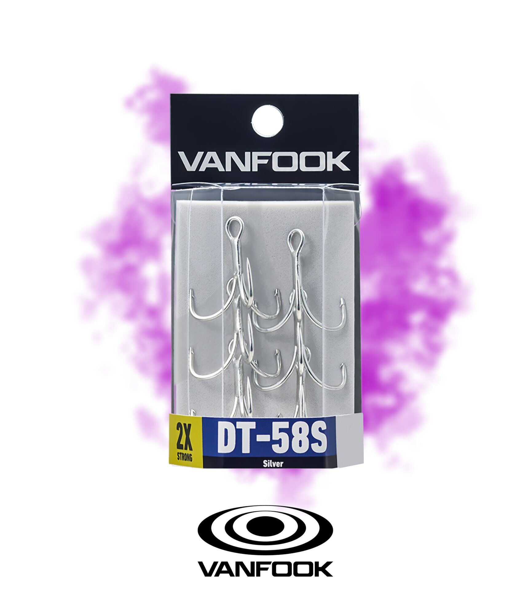 VANFOOK DT-58S TREBLE MH SILVER 4P #2/0
