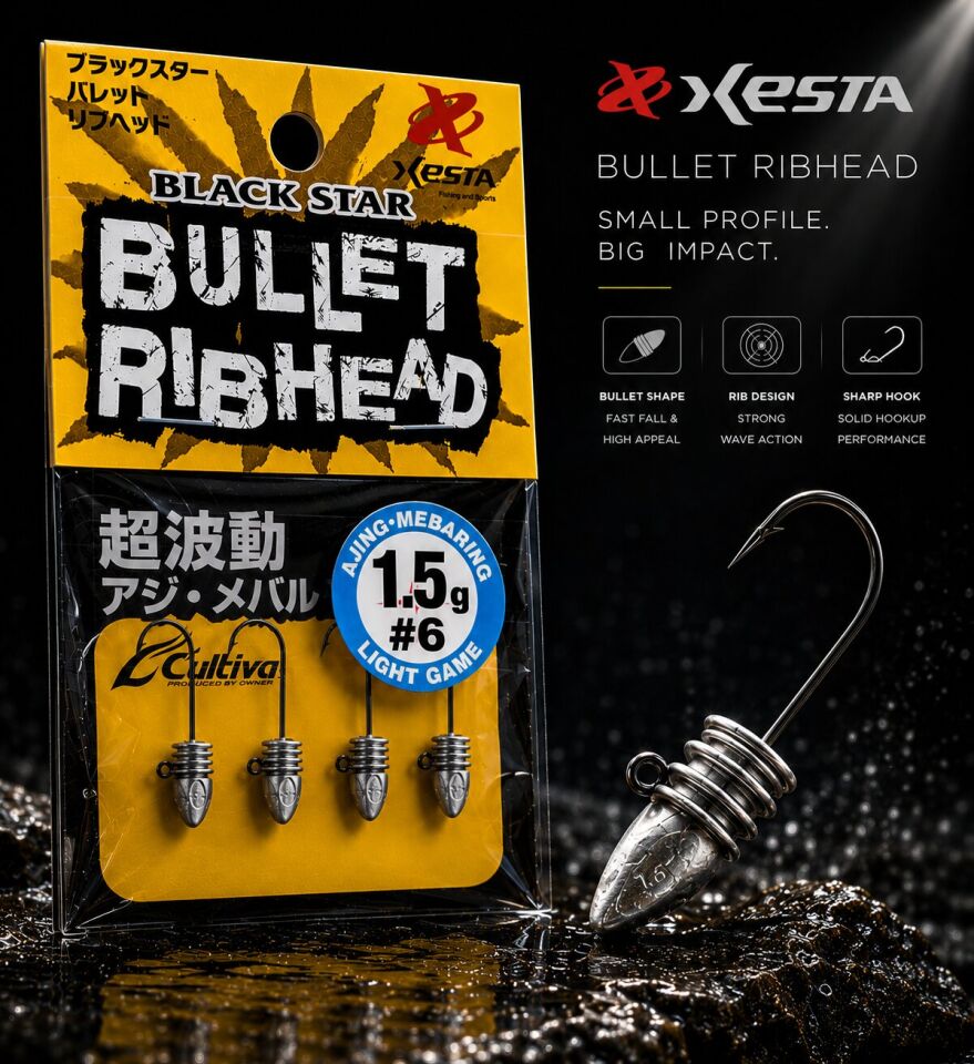 XESTA BULLET RIBHEAD JIG HEAD #6 4P 1.5G