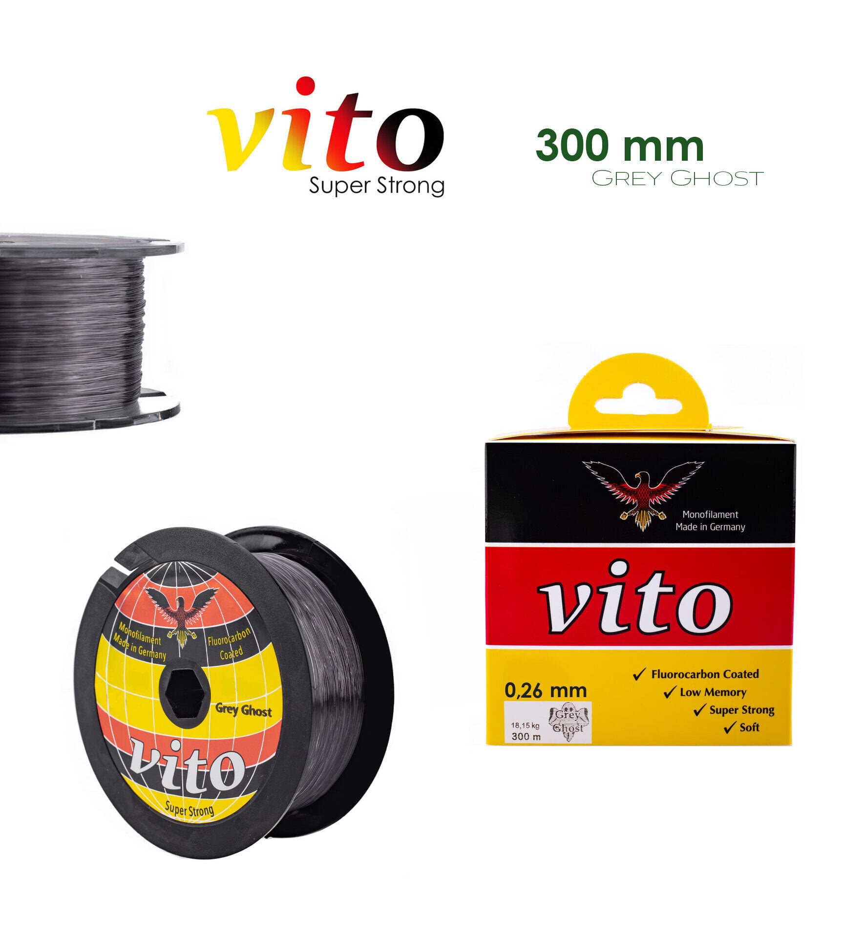 VİTO 0,26 300M MİSİNA GRİ