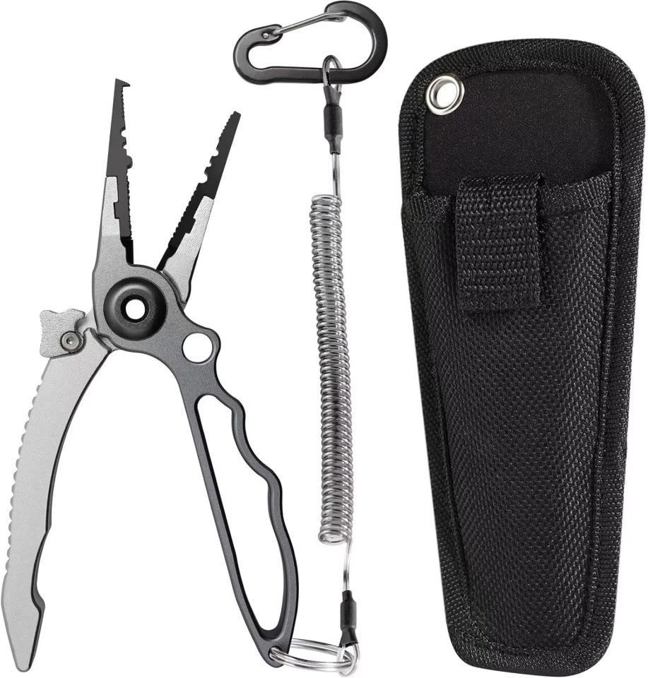 Captain 7506 Alüminyum Halka Açıcı İp Kesici Kılıflı Kendinden Kilitli 19cm Pense