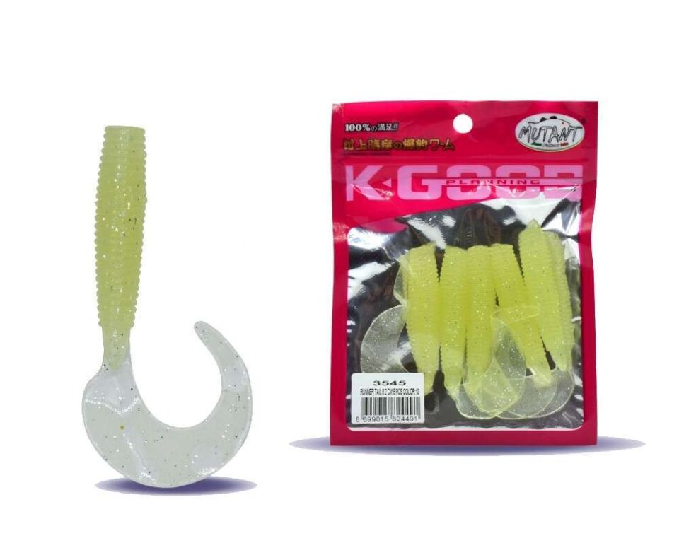 Mutant 3545 Runner Tail 8cm Levrek Silikonu 5li Paket Suni Yem