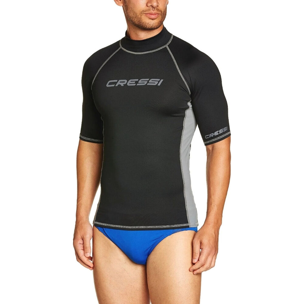 Cressi Rash Guard Man Kısa Kollu T-Shirt BLACK-GREY - NO:2 - S