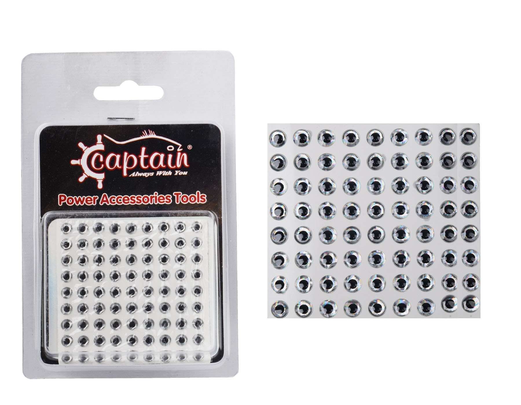 Captain 7632 Göz 6mm Naturel Silikon Damla Göz 64lü Paket