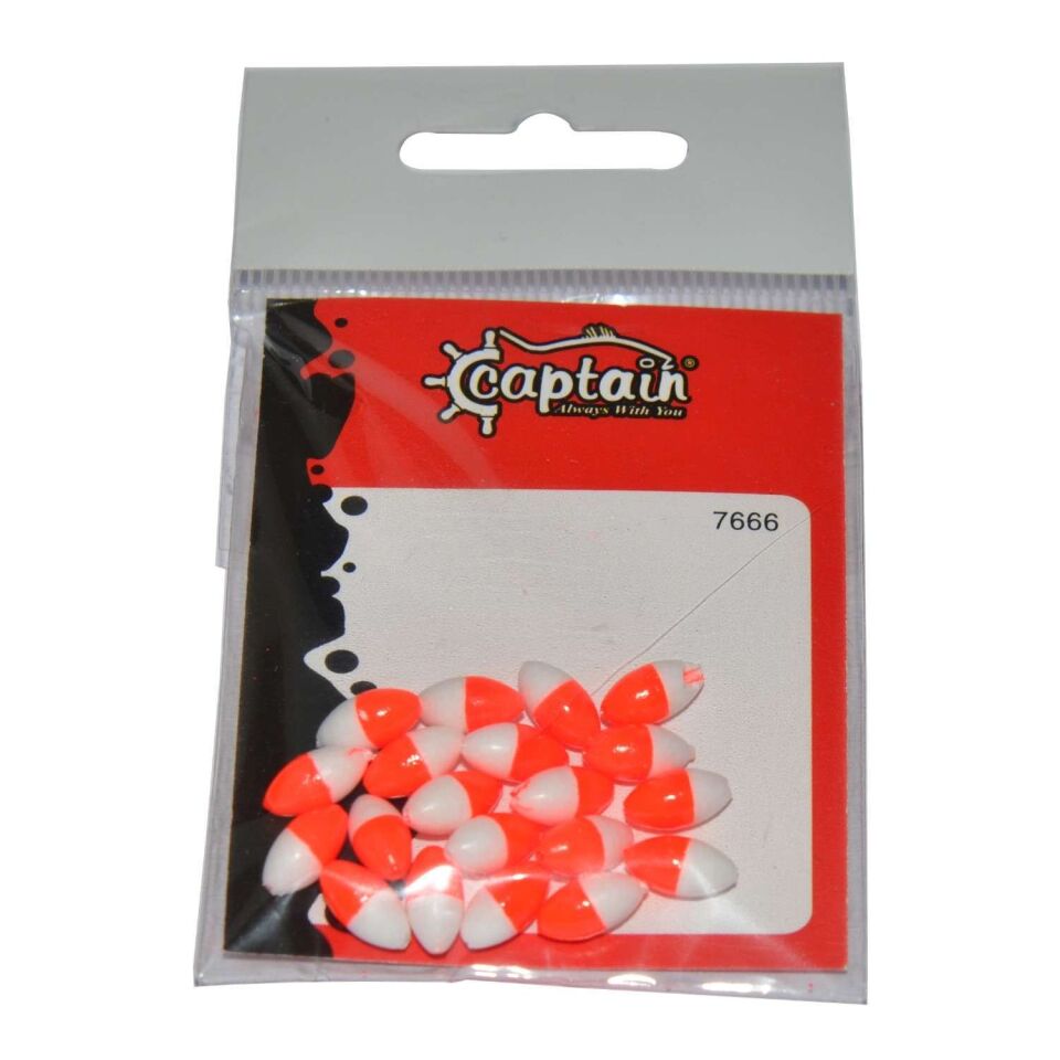 Captain 7666 Renkli Boncuk Oval 110mm Silikon Boncuk 20li Paket