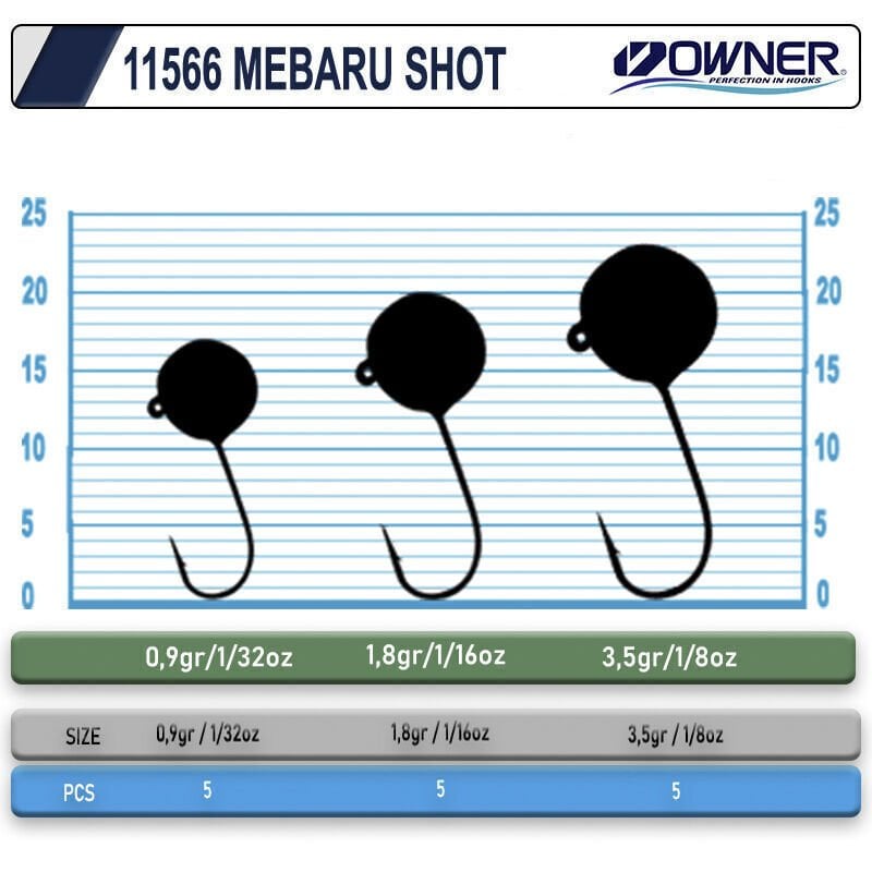 Cultiva 11566 Mebaru Shot Glow Lrf Jighead
