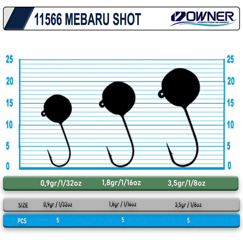 Cultiva 11566 Mebaru Shot Glow Lrf Jighead