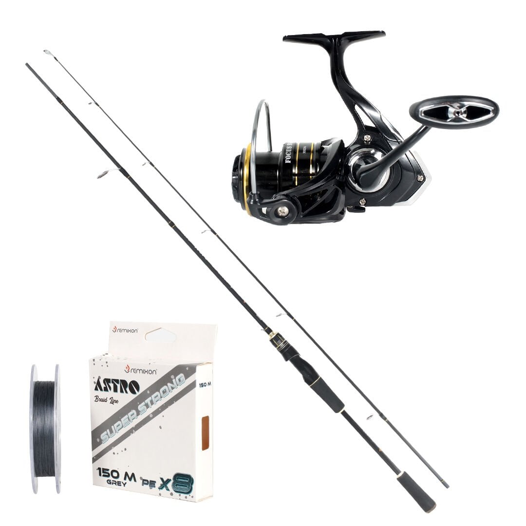 REMIXON FOCUS BG 2.10M 5-35GR 2P KAMIŞ+BG3000M 5+1BB MAKARA, SET