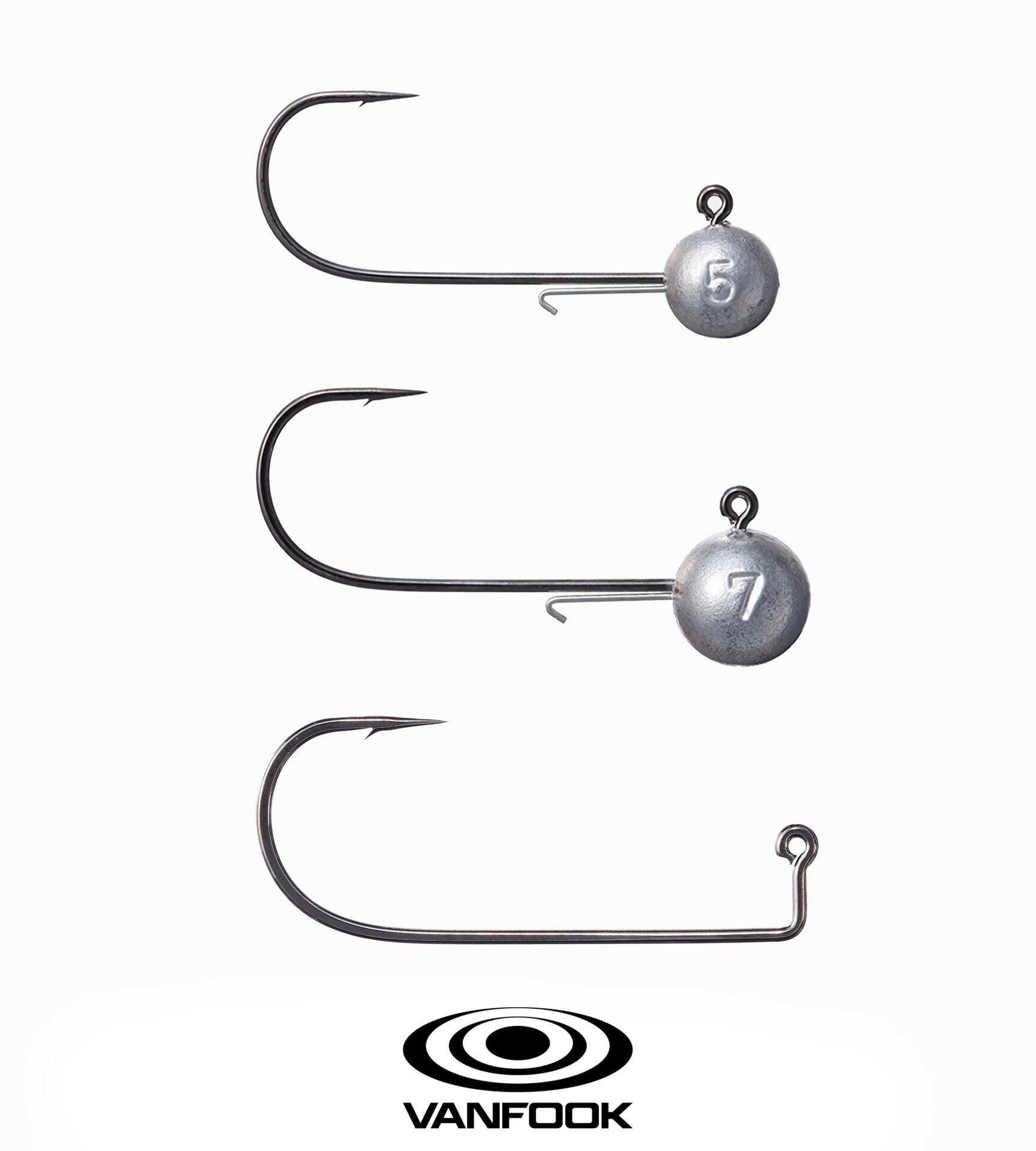 VANFOOK JD-31B ANTIMONY JIG HEAD NS BK 4P 5G #2/0