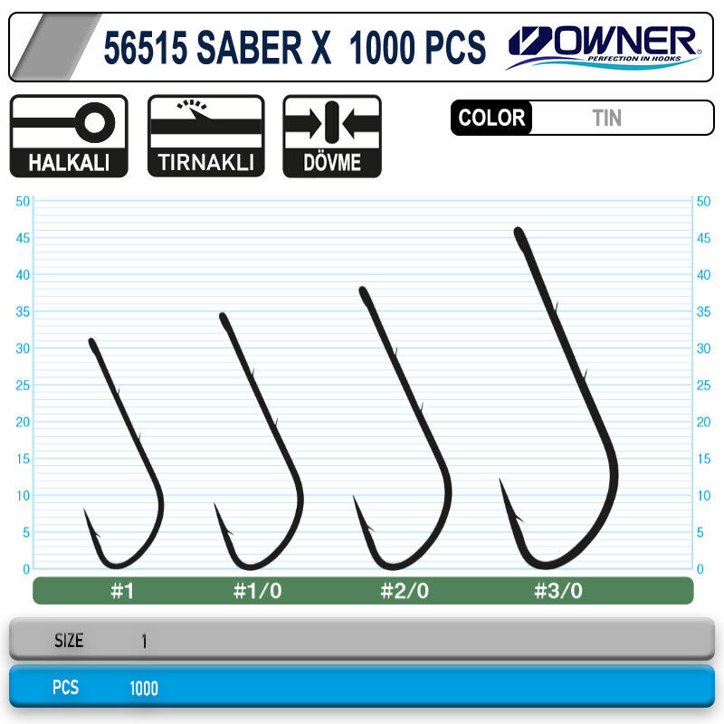 Owner 56515 Tachiuo Saber X No:1 - 1000 Adetli