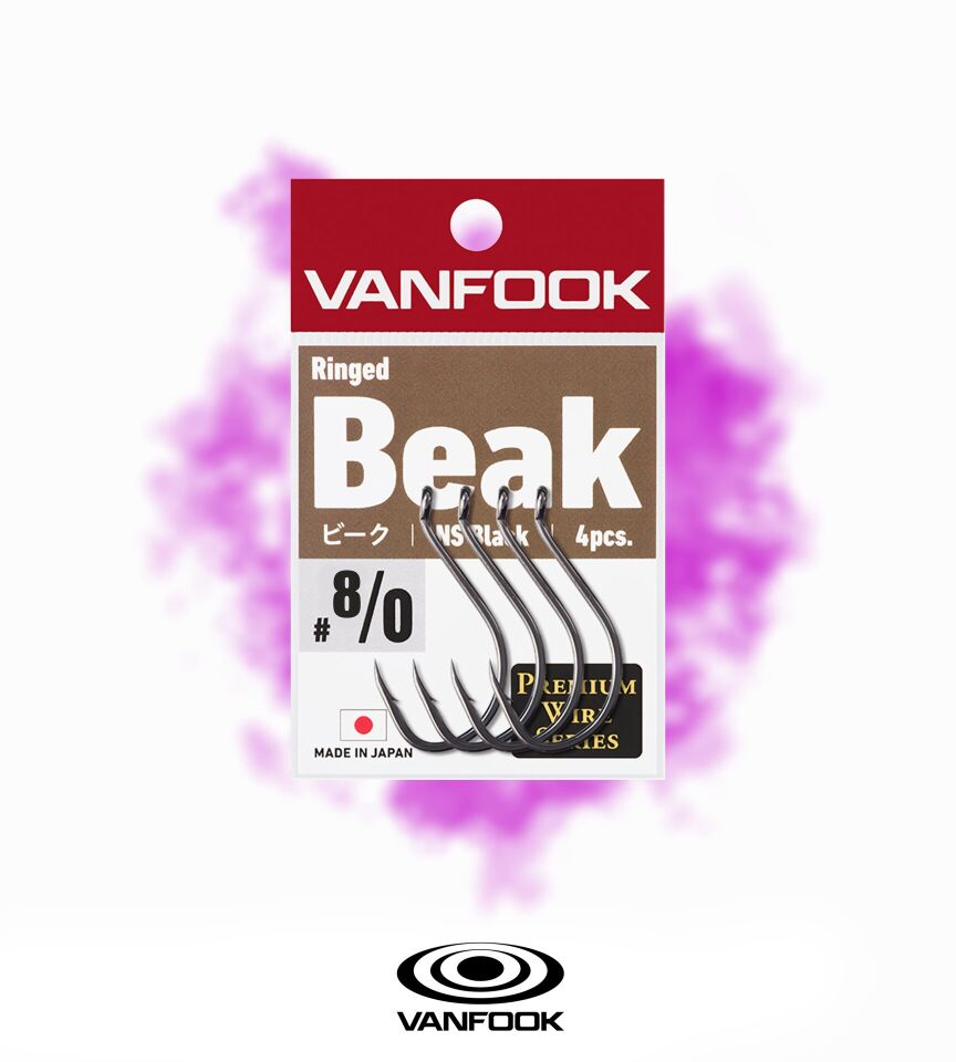 VANFOOK RINGED BEAK NS BLACK 2P #8/0
