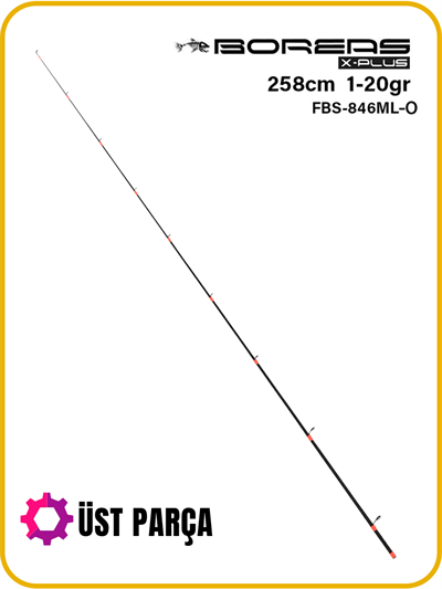 Fujin Boreas 258cm 1-20gr Orange Üst Parça