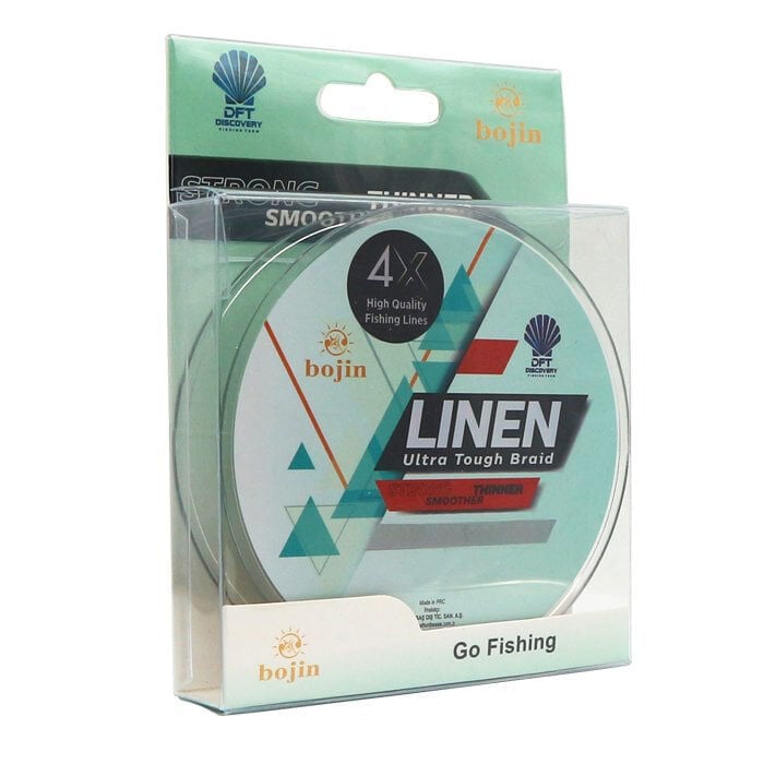 DFT Bojin 4X Linen İp Misina 0.20 mm 300 m Yeşil