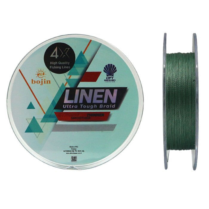 DFT Bojin 4X Linen İp Misina 0.20 mm 300 m Yeşil