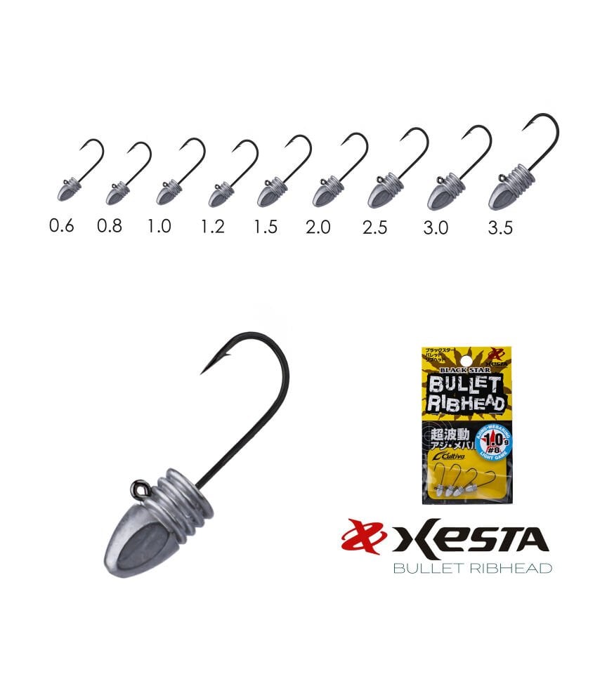 XESTA BULLET RIBHEAD JIG HEAD #8 4P 1.0G