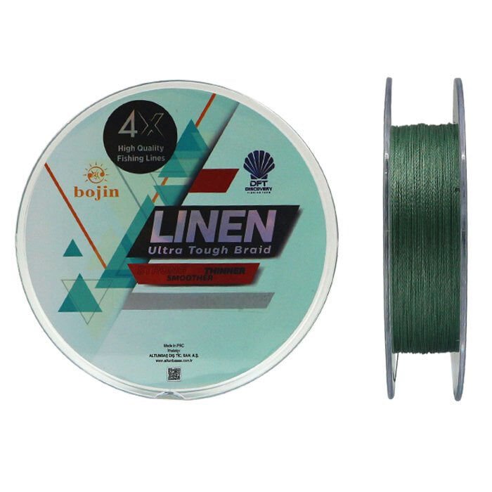DFT Bojin 4X Linen İp Misina 0.04 mm  150 m  Yeşil