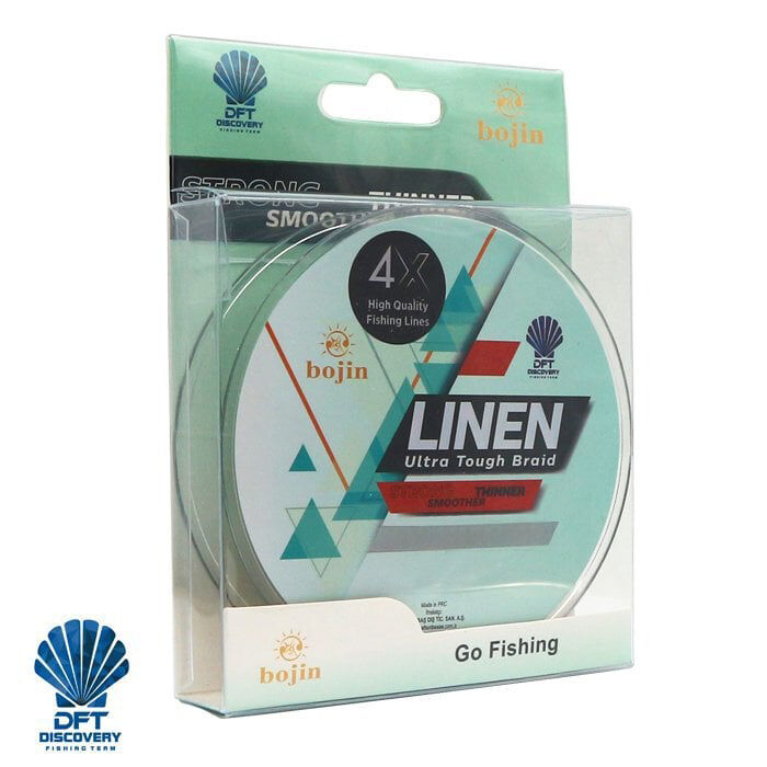 DFT Bojin 4X Linen İp Misina 0.14 mm 300 m Yeşil
