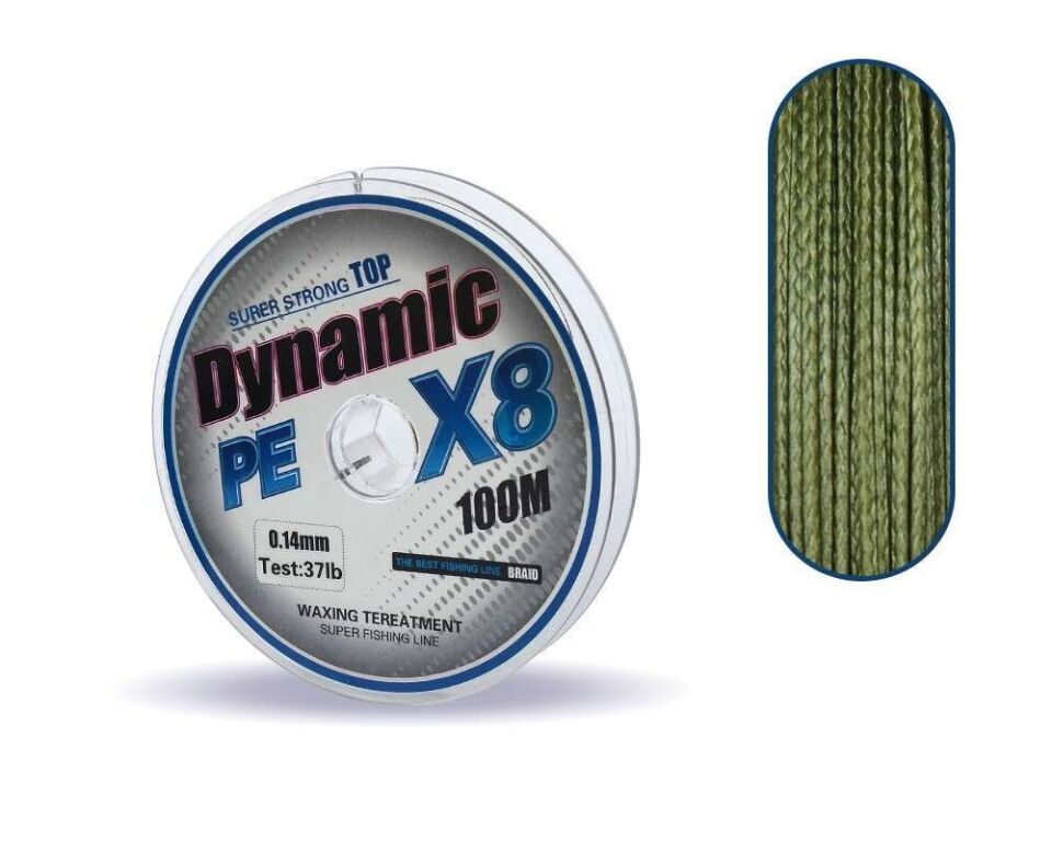 Captain Dynamic Soft PE 8 Örgü İp Misina 100mt Yeşil Standart