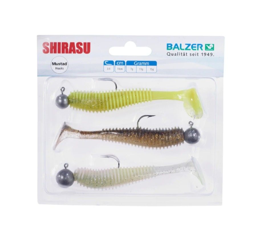 Balzer 16123 Shirasu Akiri Worm 10cm Silikon Yem 3'lü SET 3/0 İğne 7-11-15gr