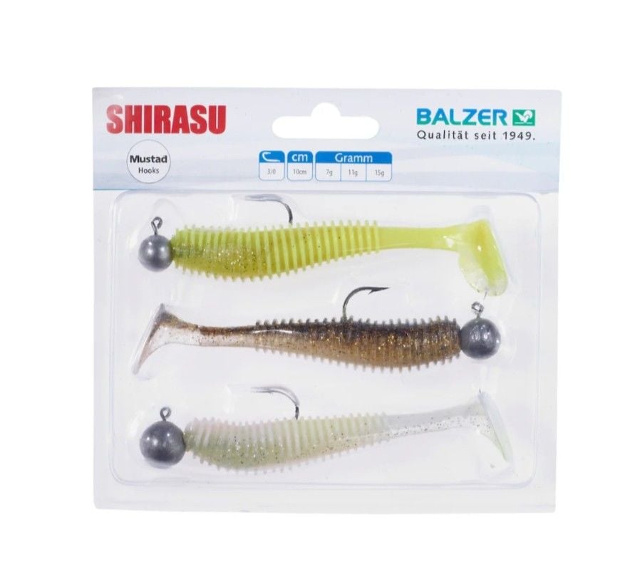 Balzer 16123 Shirasu Akiri Worm 10cm Silikon Yem 3'lü SET 3/0 İğne 7-11-15gr