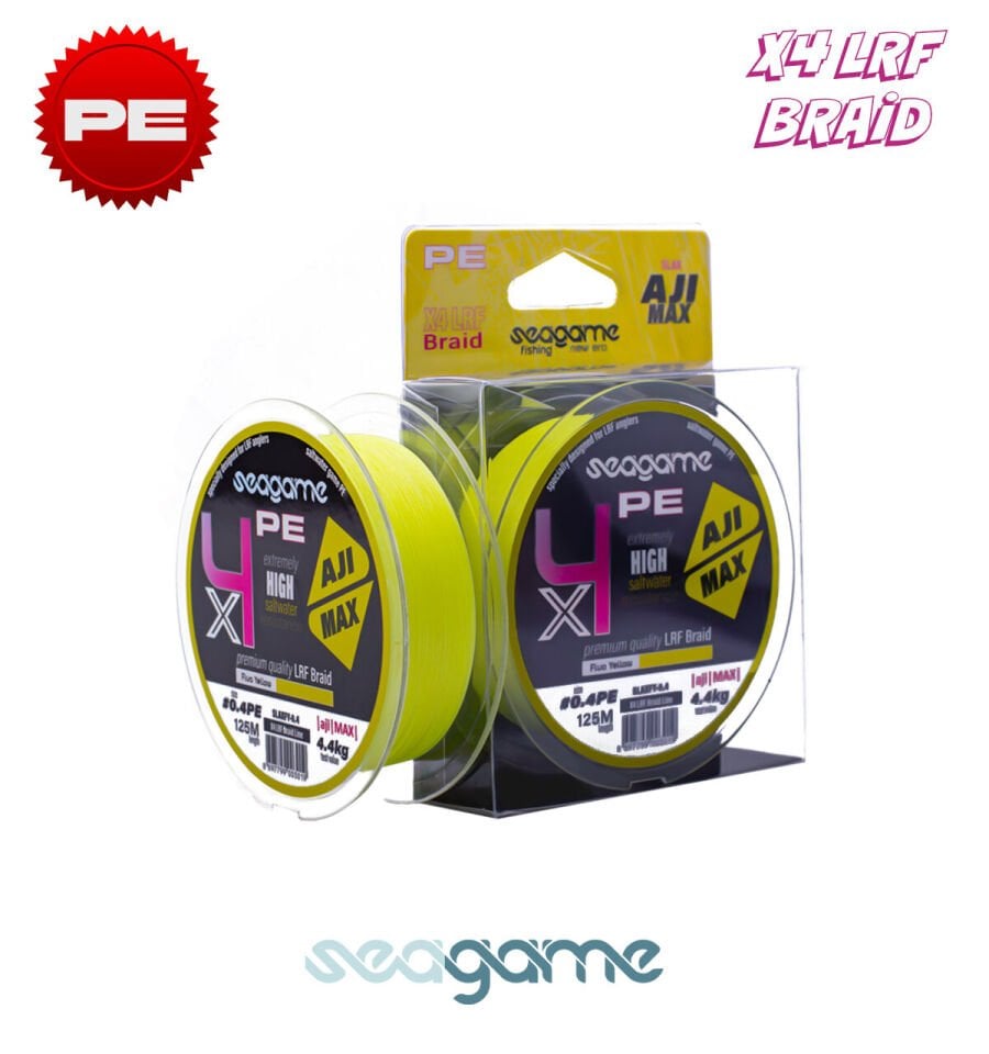 SEAGAME AJI MAX X4 PE 125M #0.1 FLUO YELLOW