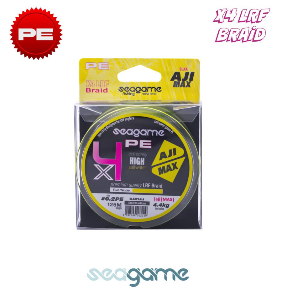SEAGAME AJI MAX X4 PE 125M #0.2 FLUO YELLOW