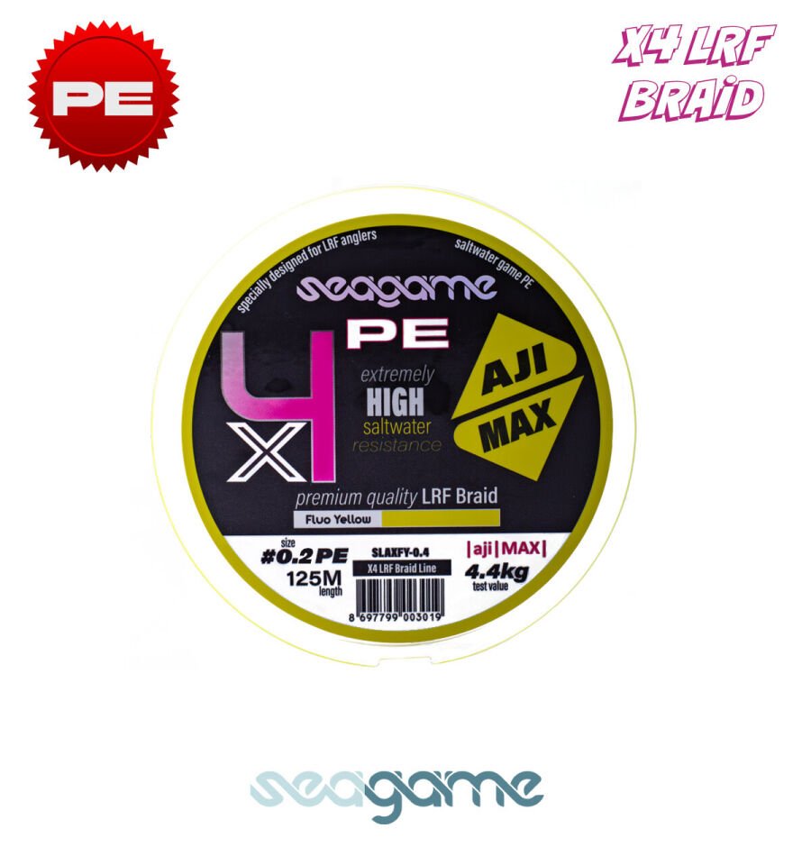 SEAGAME AJI MAX X4 PE 125M #0.2 FLUO YELLOW