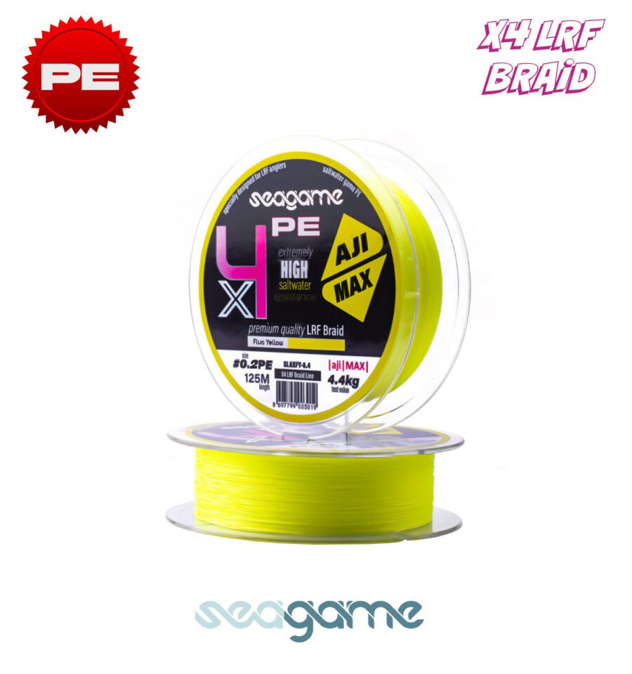 SEAGAME AJI MAX X4 PE 125M #0.2 FLUO YELLOW
